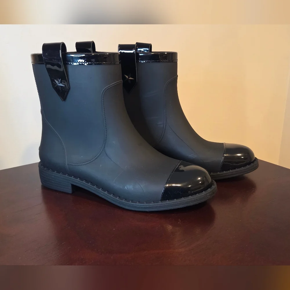 Jimmy Choo Black  Rain Boots.              Size 41.